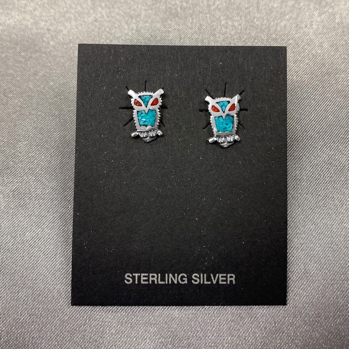 .925 Sterling Silver Southwestern Style Stud Earrings