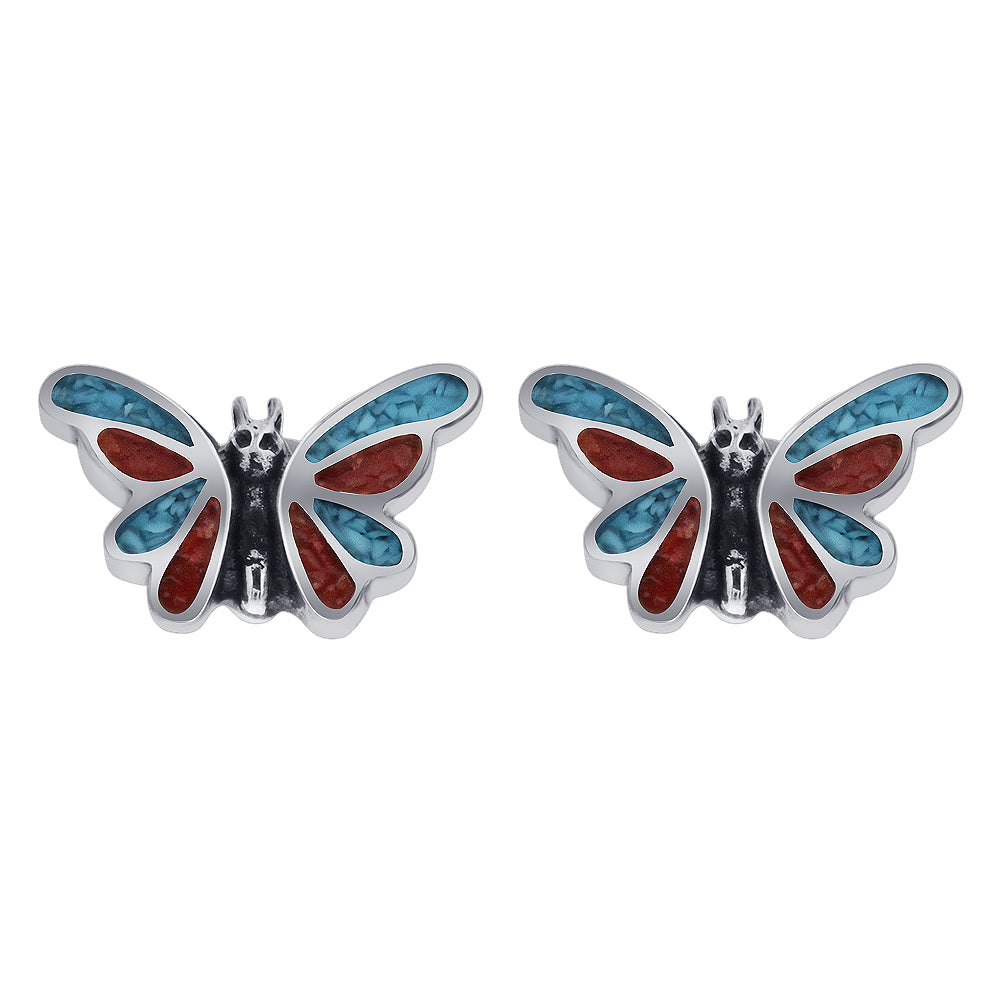 .925 Sterling Silver Southwestern Style Stud Earrings