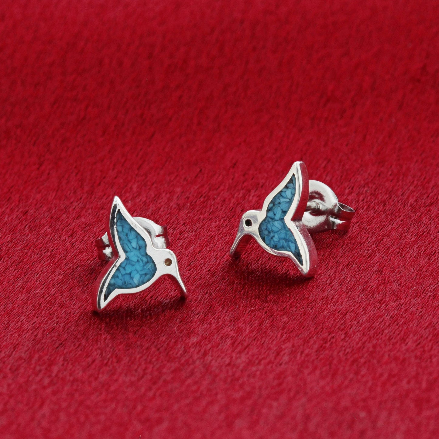 .925 Sterling Silver Southwestern Style Stud Earrings