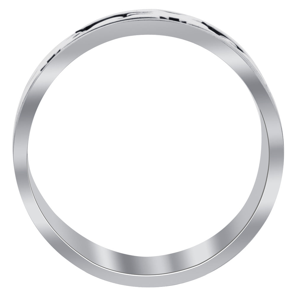 Southwestern Stye Running Wolf 925 Sterling Silver Band Ring - Gem Avenue