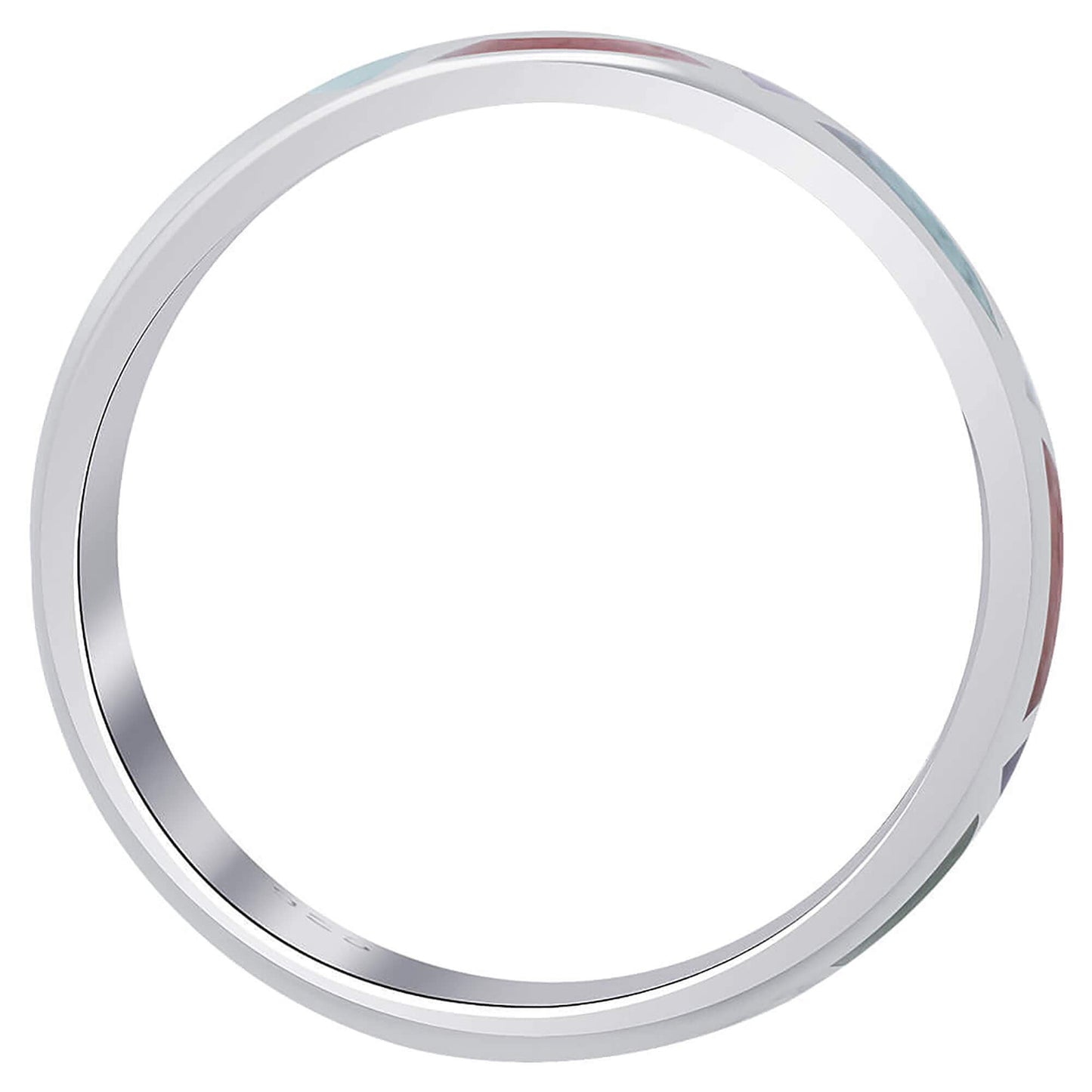 Multi Gemstone Southwestern Style 925 Silver 6mm Wedding Band