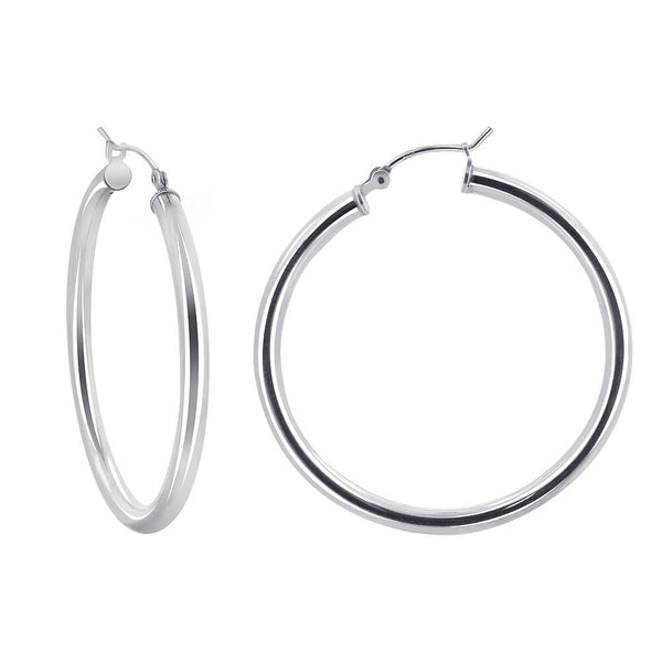 Silver Hoop Earring Blanks 50mm