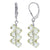 Light Yellow Austrian Crystals 925 Sterling Silver Leverback Earrings - Gem Avenue