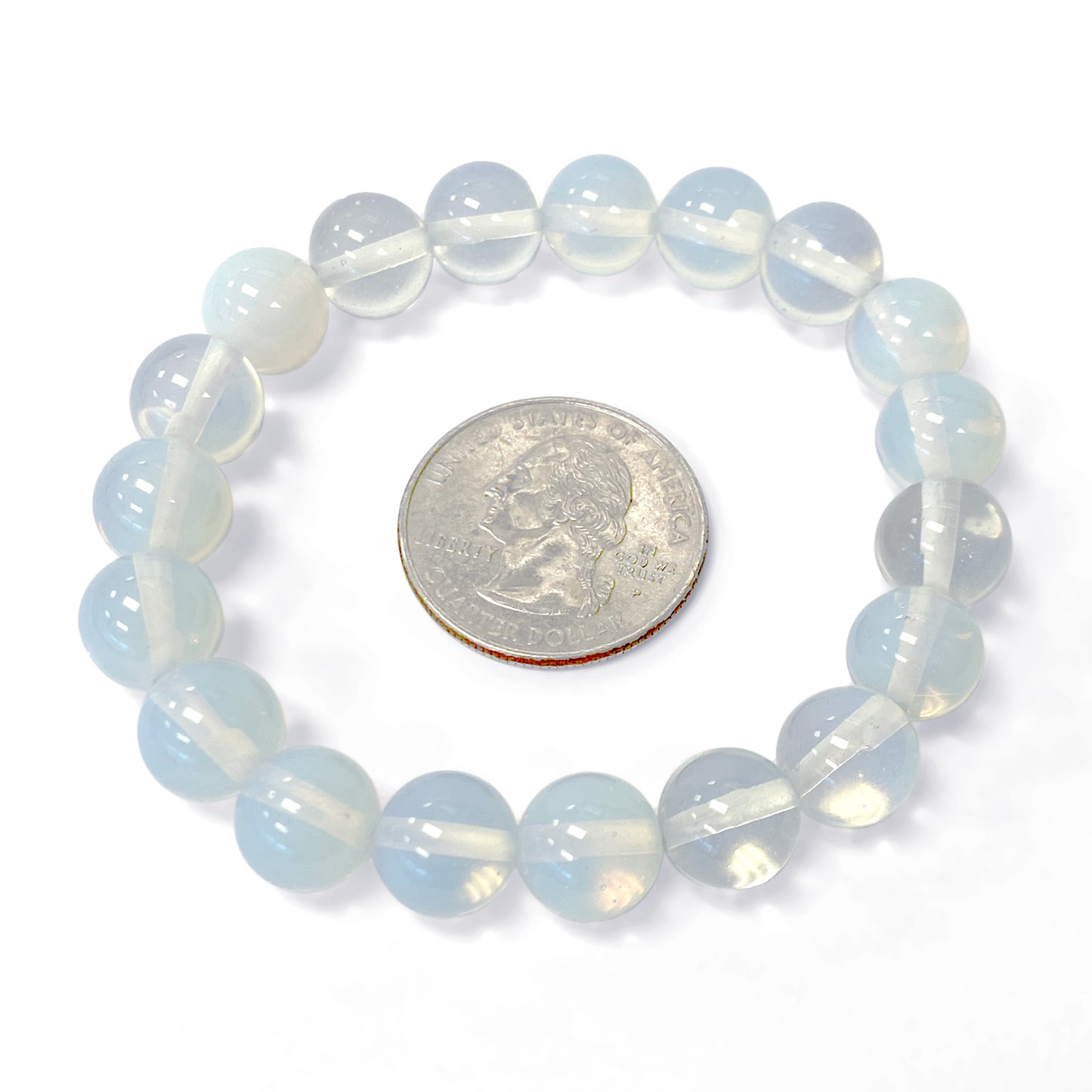Handmade Stretch Opalite Bead Unisex Bracelet - Gem Avenue