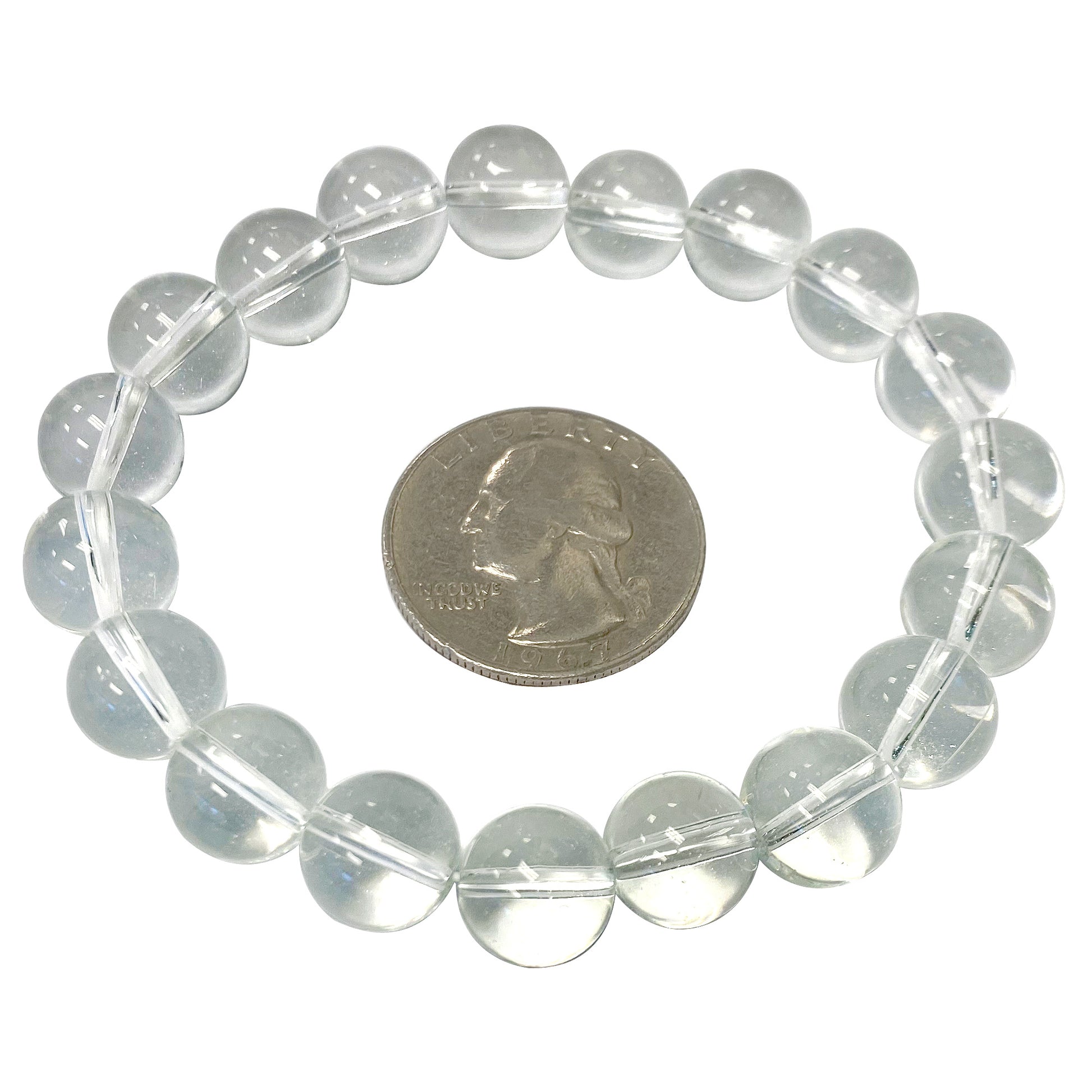Quartz Gemstone Bead Unisex Handmade Stretch Bracelet - Gem Avenue