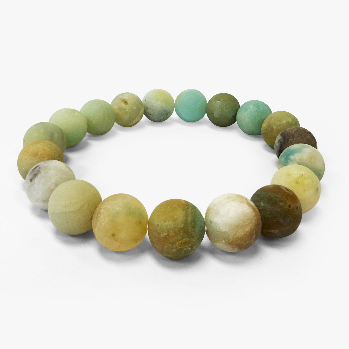 Amazonite Bead Unisex Stretch Bracelet - Gem Avenue