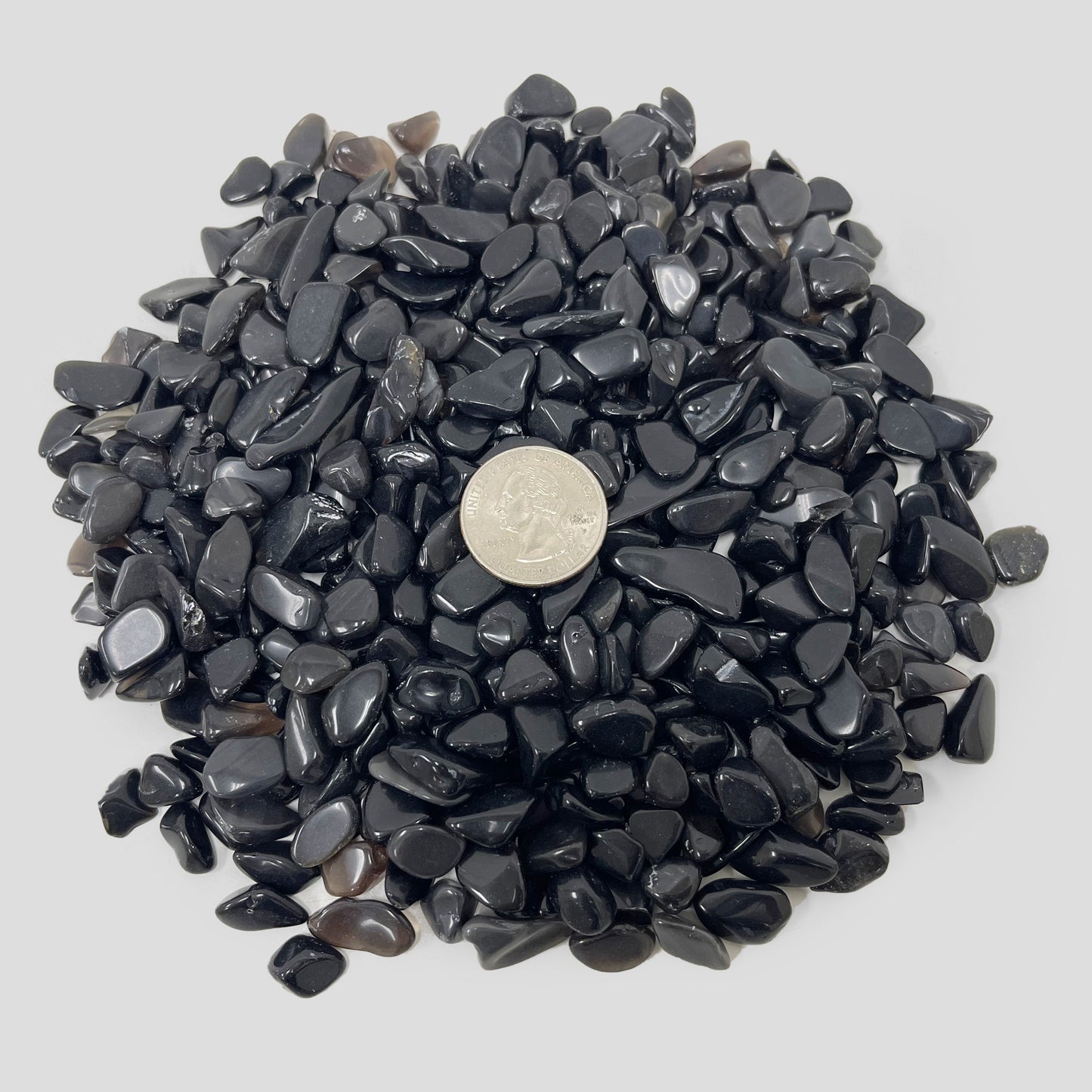 Black Obsidian Tumbled Chips - Gem Avenue
