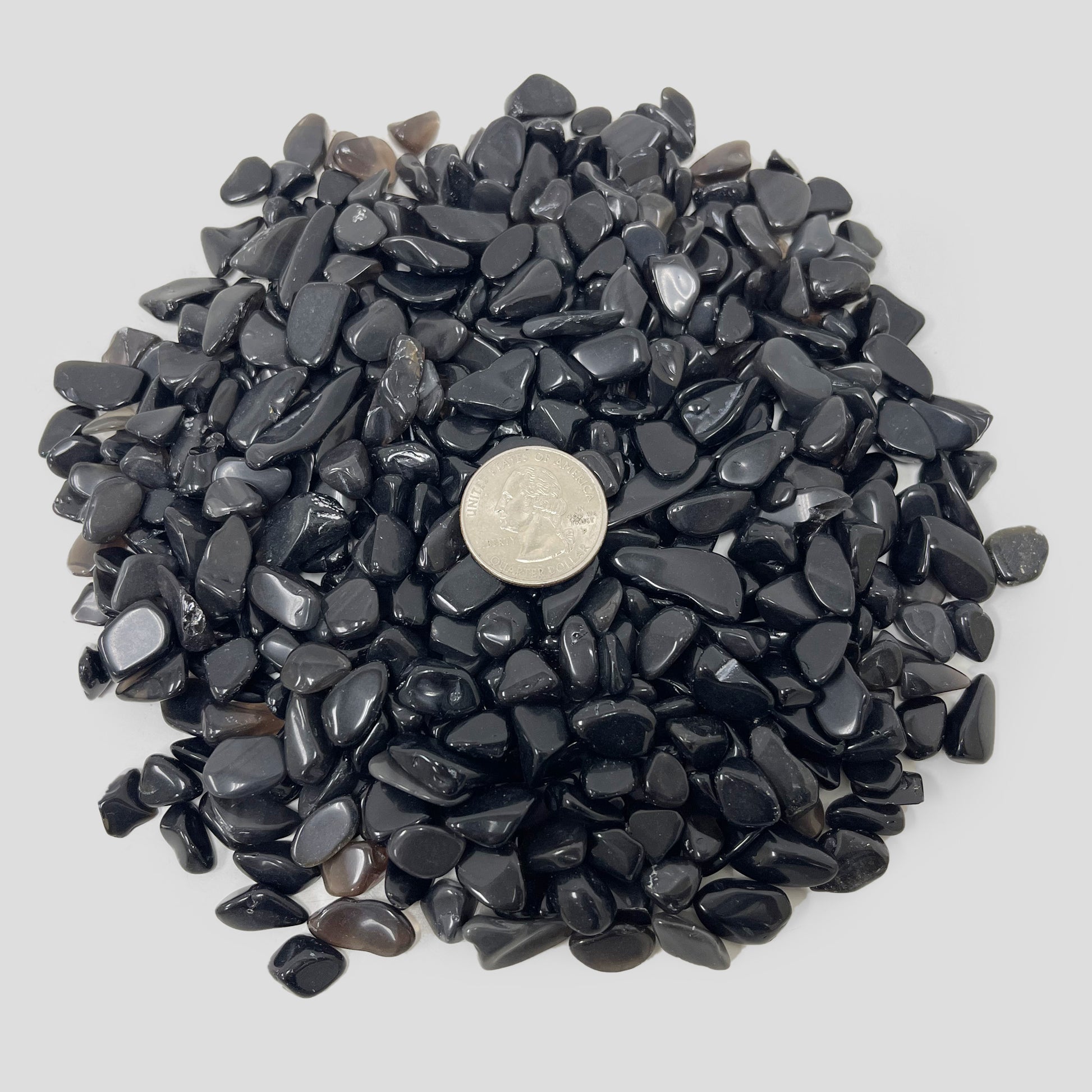 Black Obsidian Tumbled Chips - Gem Avenue
