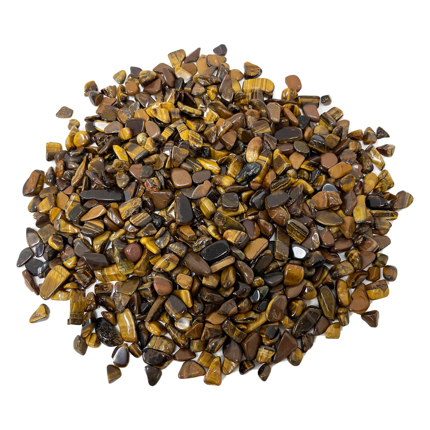 Tiger Eye Natural Tumbled Chips - Gem Avenue