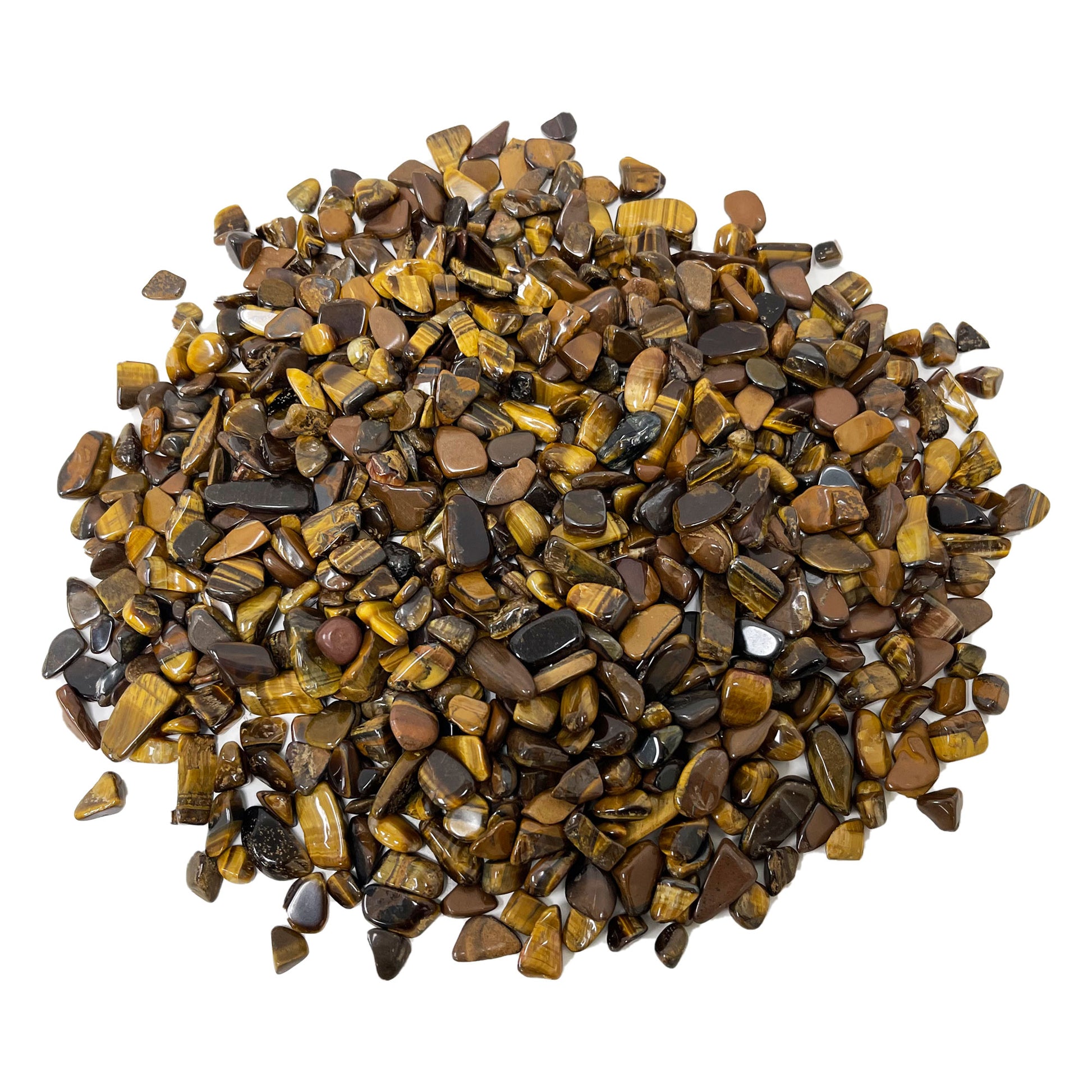 Tiger Eye Natural Tumbled Chips - Gem Avenue