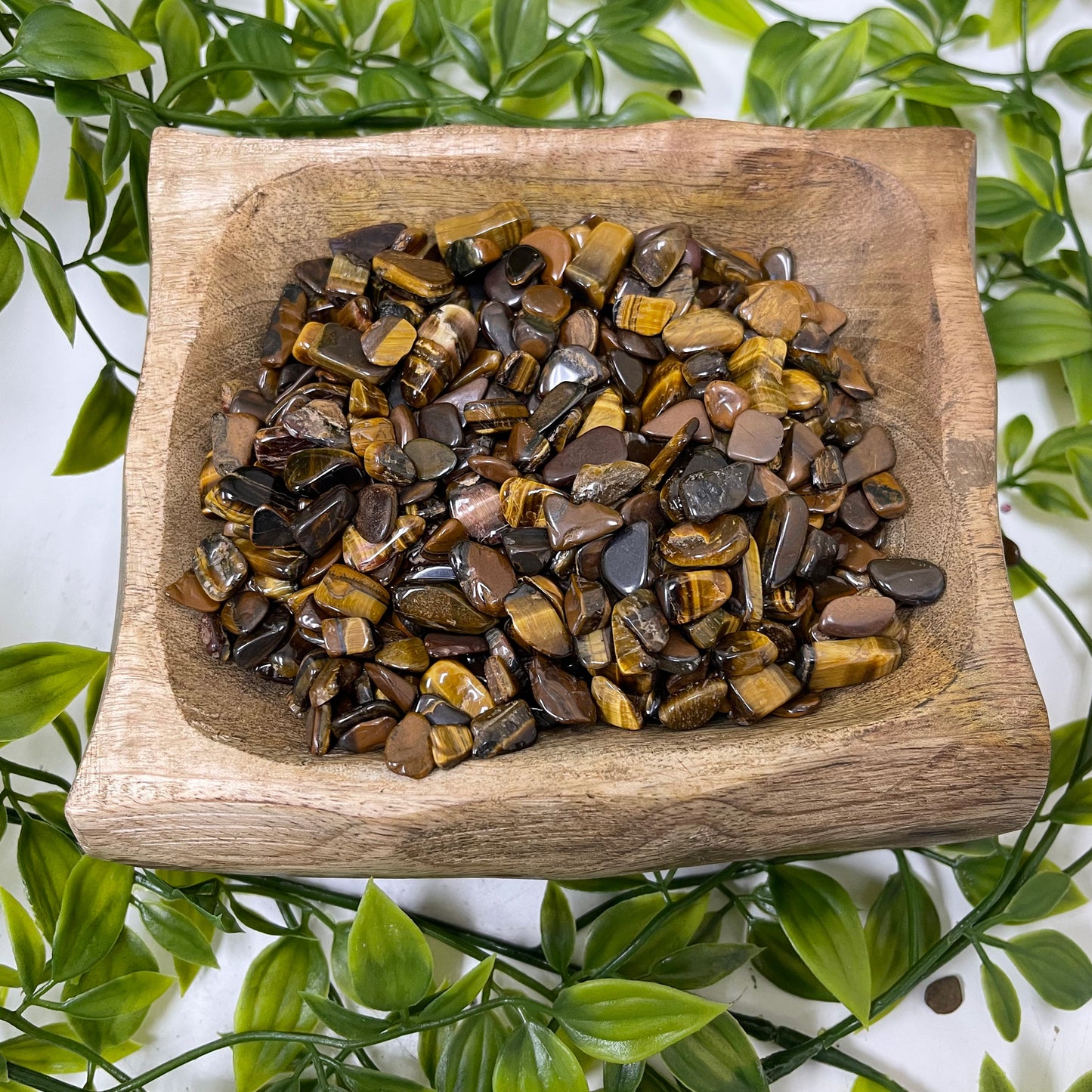 Tiger Eye Natural Tumbled Chips - Gem Avenue