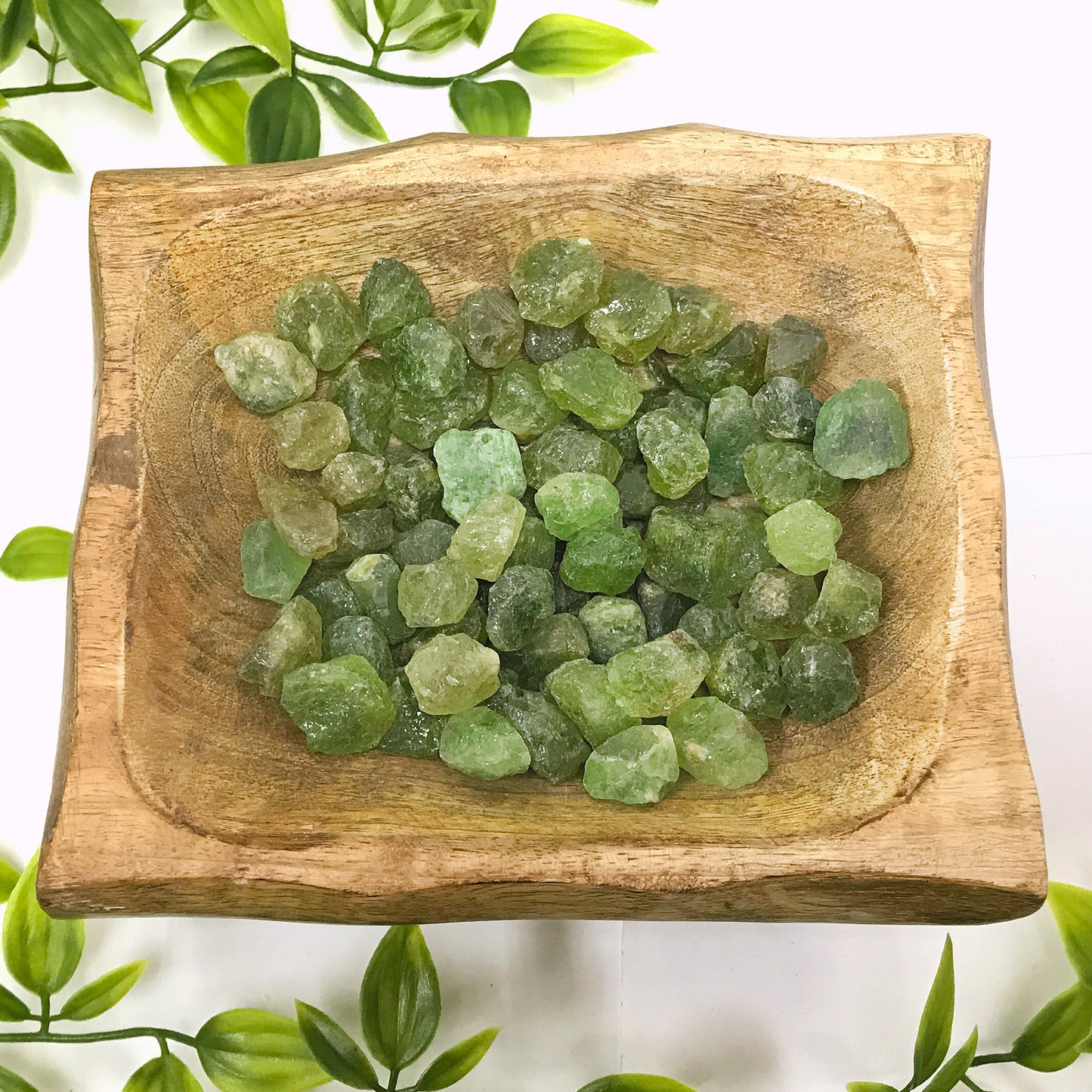 Natural Raw Rough Green Garnet Crystal Gemstone - Gem Avenue