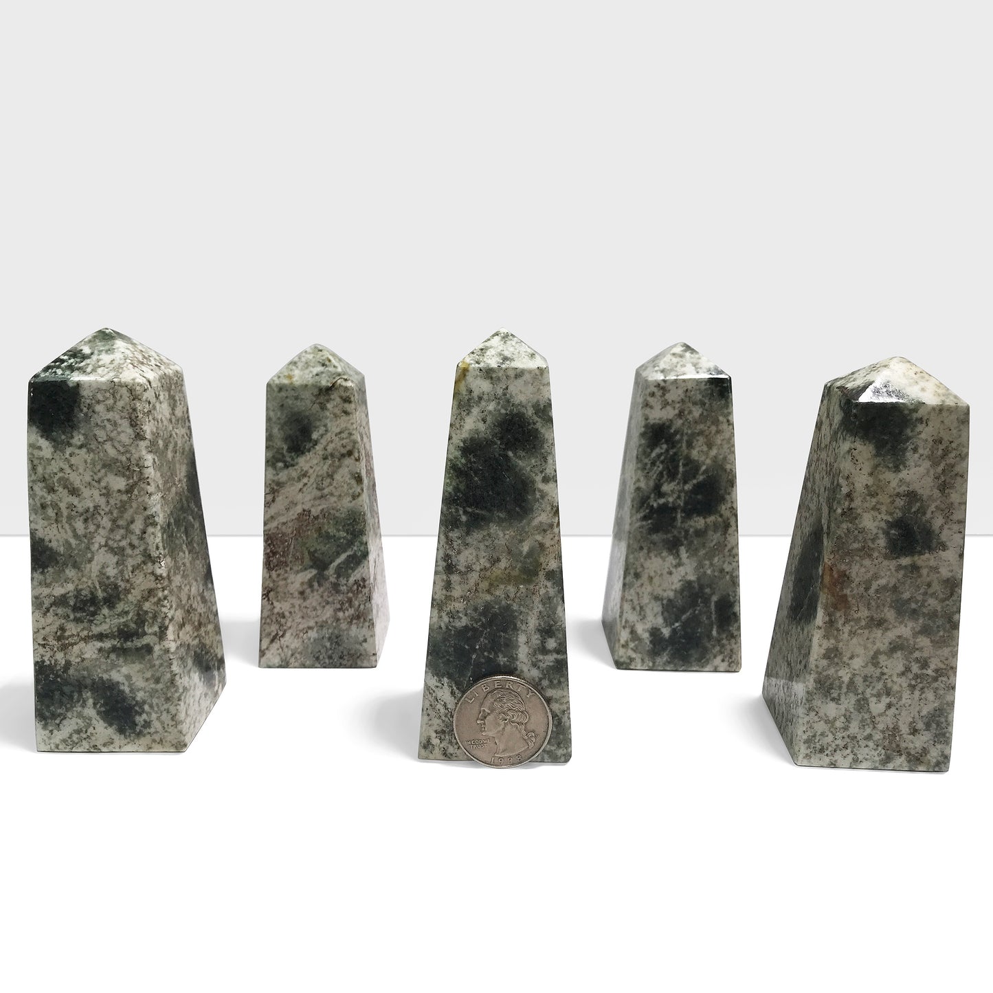 Natural Serpentine Crystal Obelisk Tower Crystal Wand Home Decor - Gem Avenue