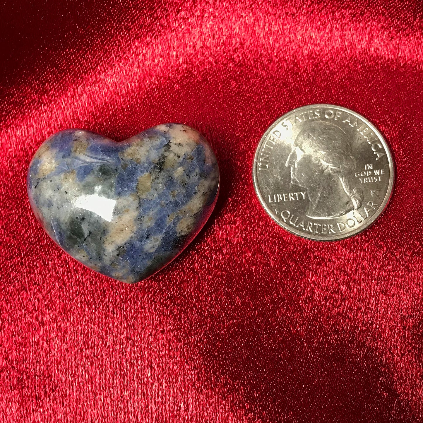 Natural Sodalite Collectible Love Heart Shape Stone Home Decor - Gem Avenue