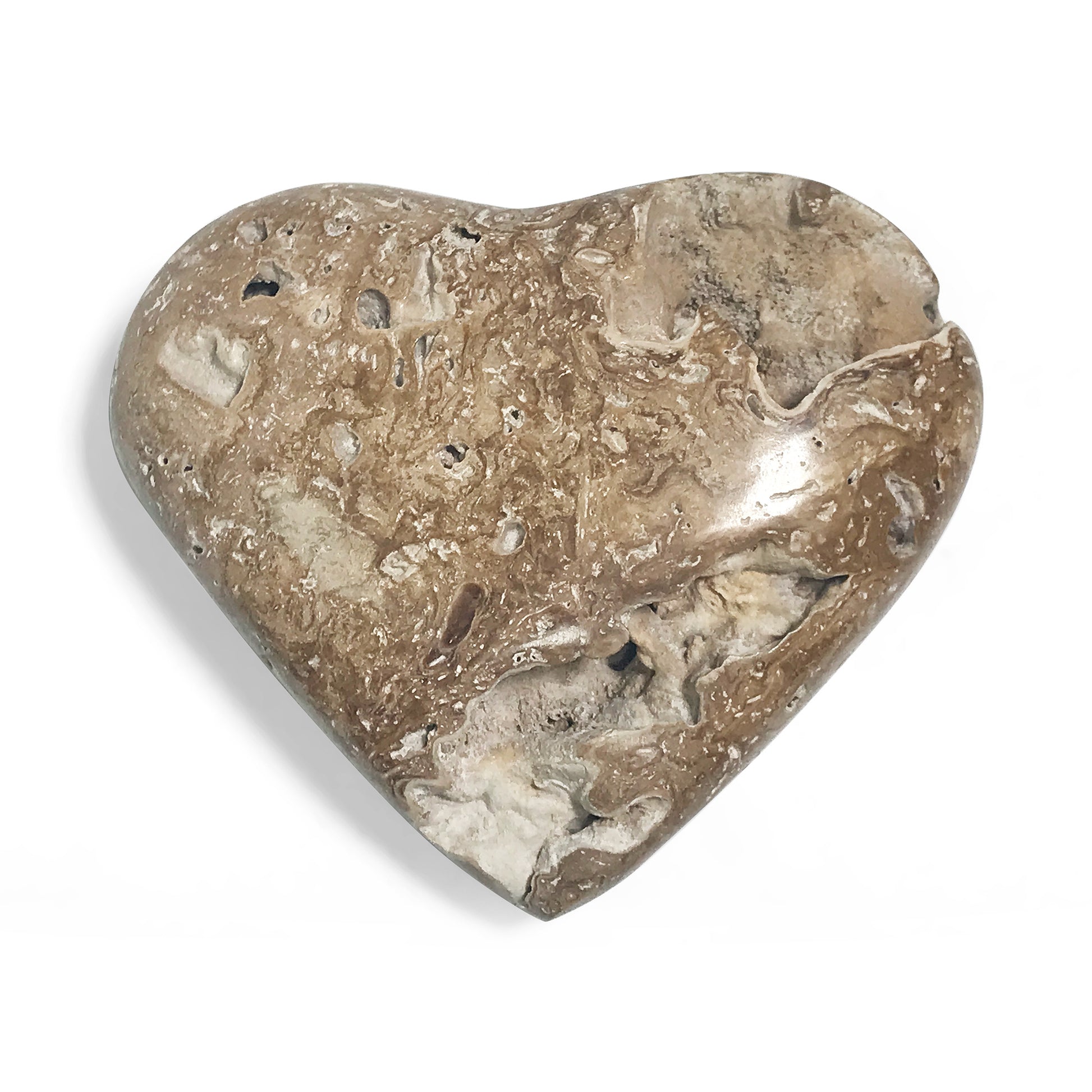 Natural Chocolate Calcite Love Heart Crystal Gemstone  Home Decor - Gem Avenue