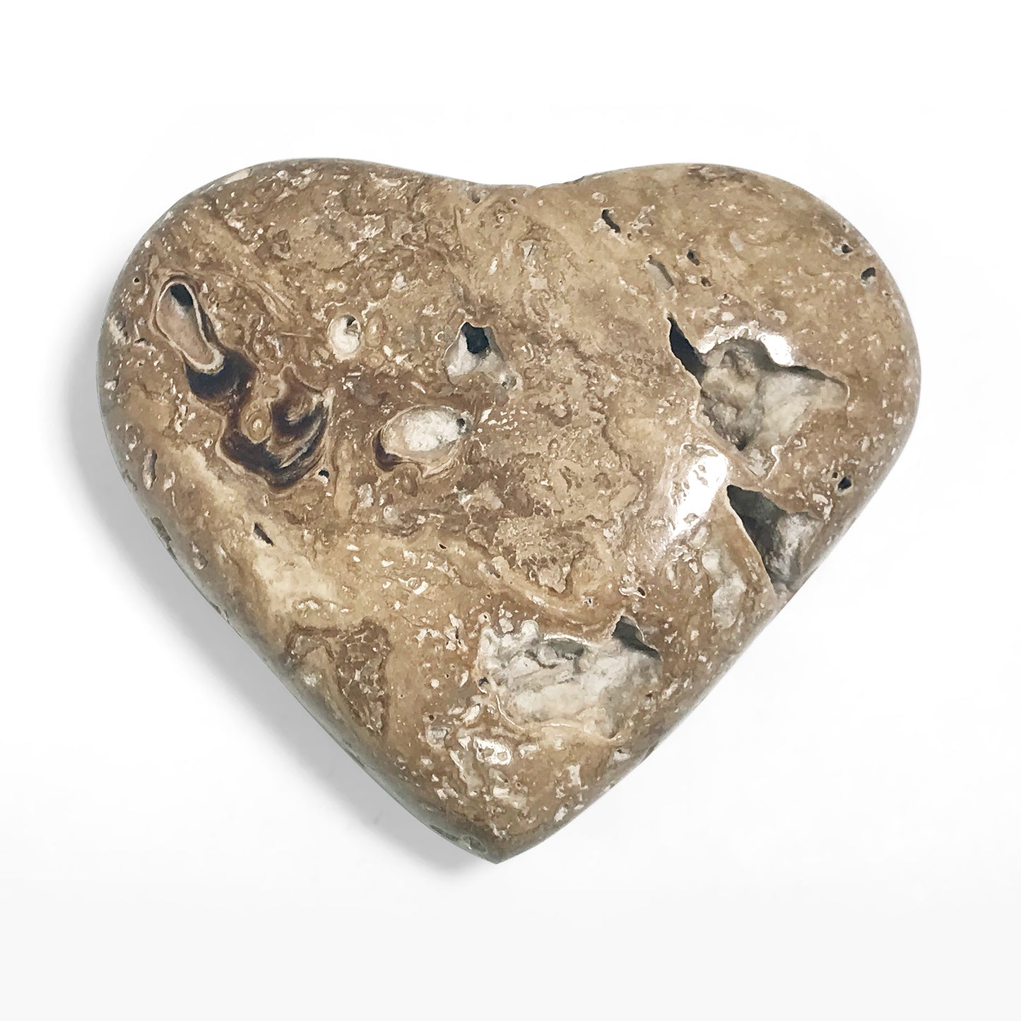 Natural Chocolate Calcite Love Heart Crystal Gemstone Home Decor - Gem Avenue