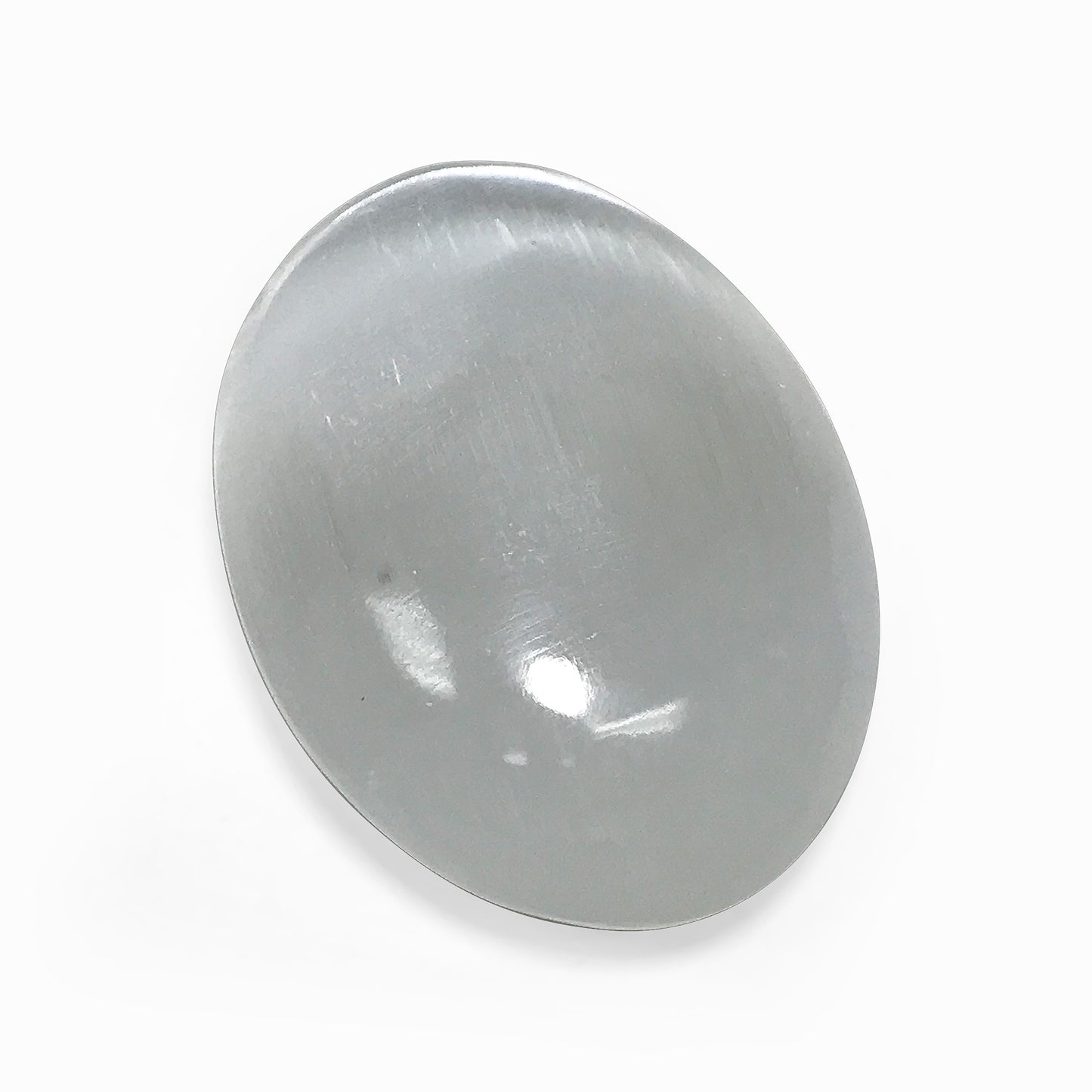 Natural Selenite Palm Stone Crystal Gemstone 3 Oz-Gem Avenue