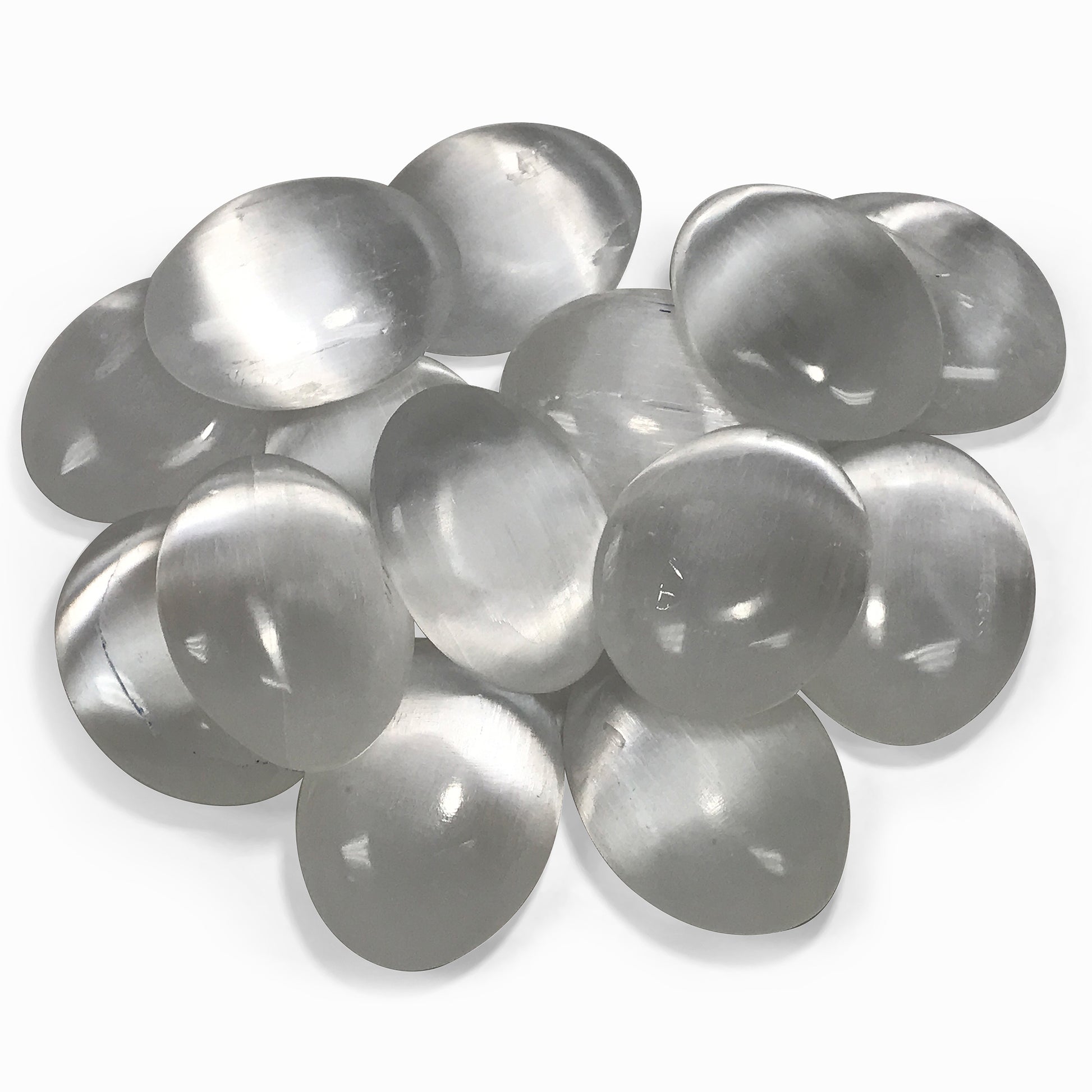 Natural Selenite Palm Stone Crystal Gemstone 3 Oz-Gem Avenue