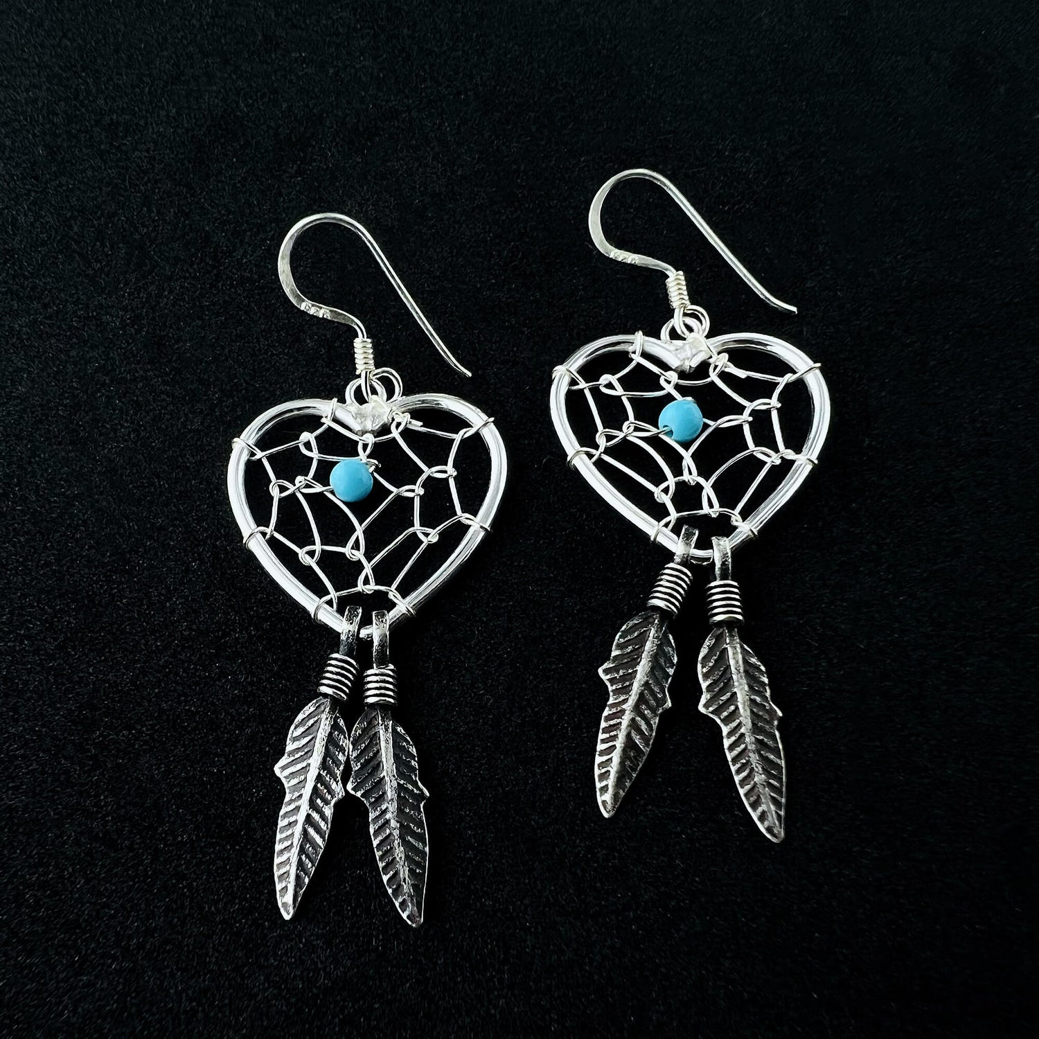 Sterling Silver Feather Earrings