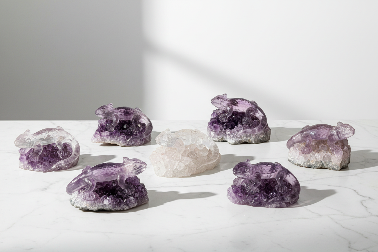 Crystal Lizard Figurine