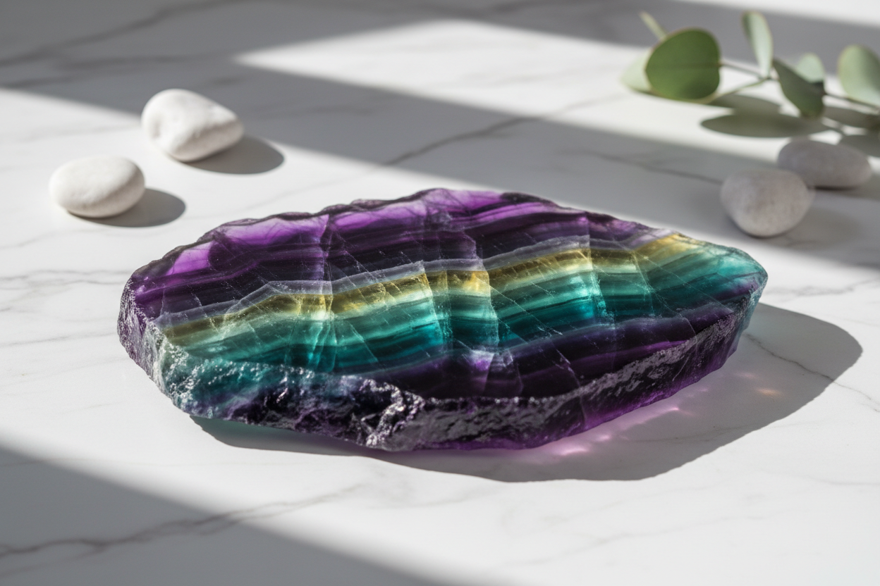 Rainbow Fluorite Slab