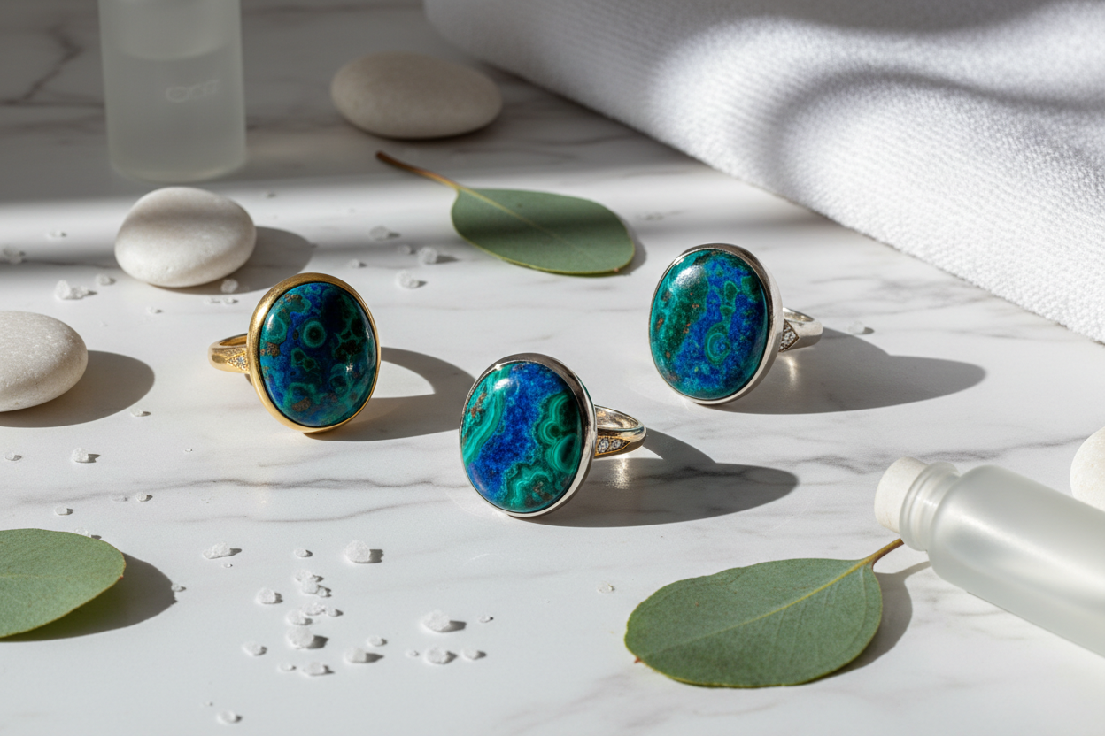 Azurite Malachite Rings