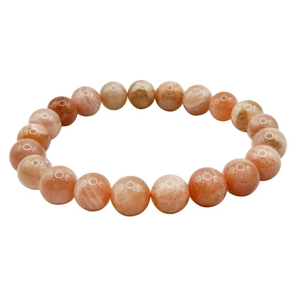 Moonstone 10mm Round Beads Handmade Stretch Unisex Bracelets
