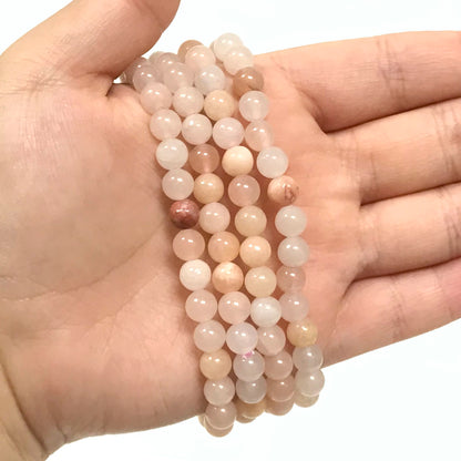Pink Aventurine Gemstone Bead Unisex Stretch Bracelet - Gem Avenue