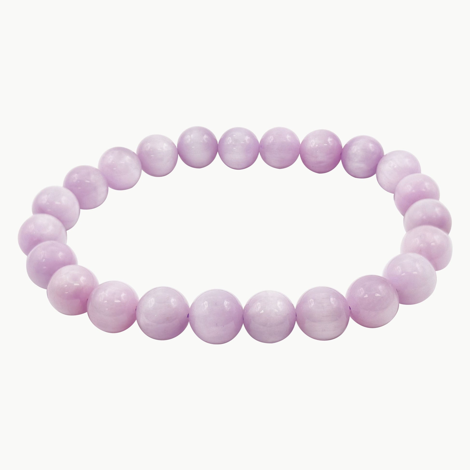 8mm Kunzite Unisex Beaded Stretch Bracelet - Gem Avenue
