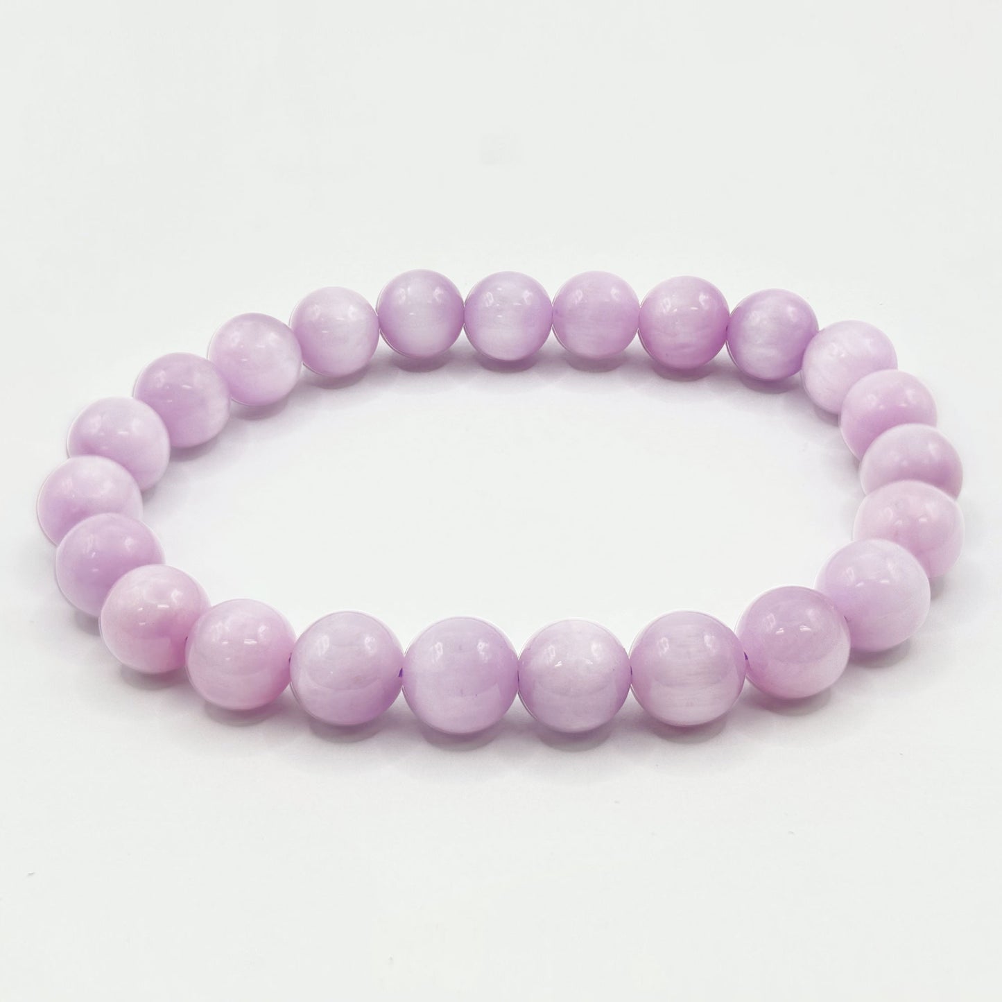 8mm Kunzite Unisex Beaded Stretch Bracelet - Gem Avenue
