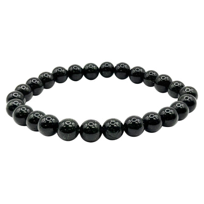Green Goldstone Bead Stretch Bracelet - Gem Avenue