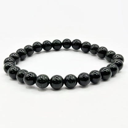 Green Goldstone Bead Stretch Bracelet - Gem Avenue
