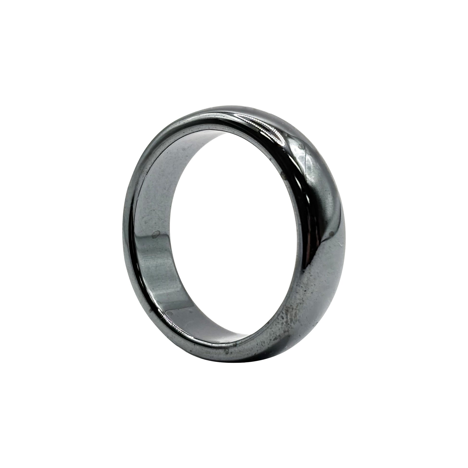 Natural Hematite Band Ring - Gem Avenue Retail