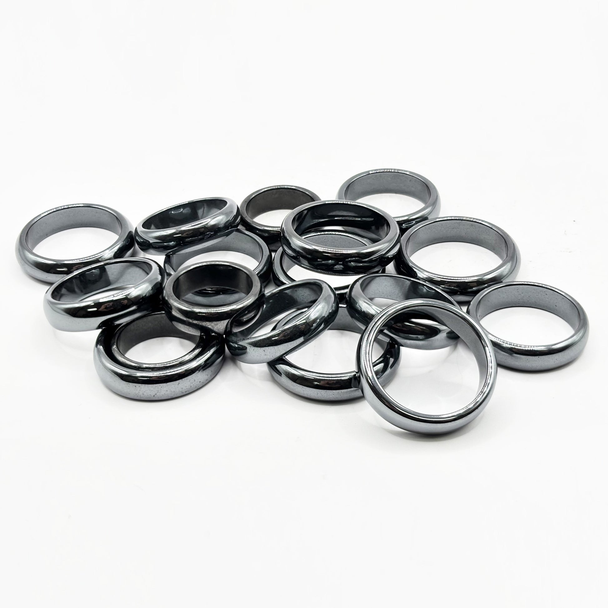 Natural Hematite Band Ring - Gem Avenue Retail