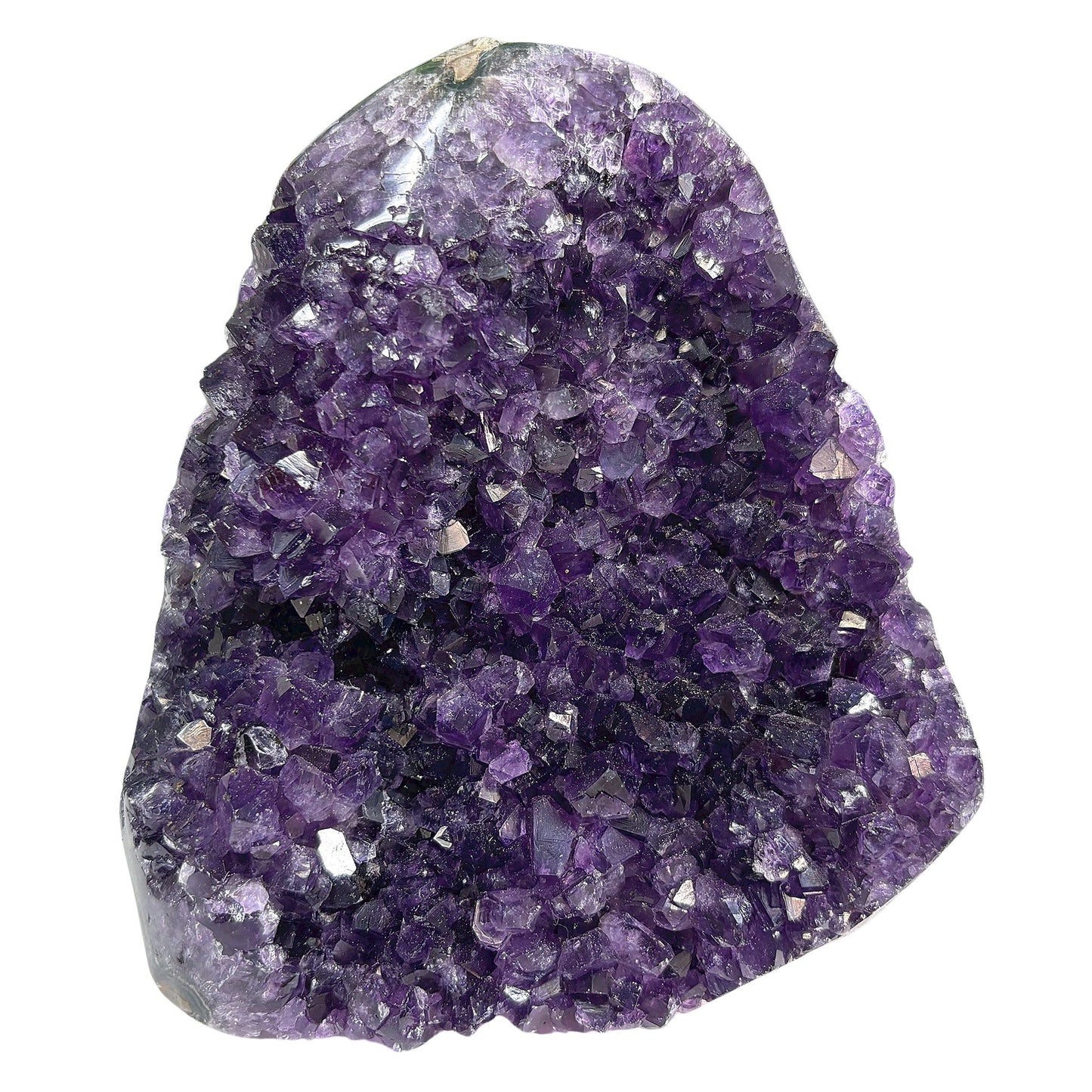 Natural Deep Purple Amethyst Cut Base Geode Crystal Cluster for Home Decor, Healing Stone, Display Piece 10-0125