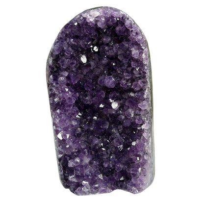 Natural Deep Purple Amethyst Cut Base Geode Crystal Cluster for Home Decor, Healing Stone, Display Piece 10-0137