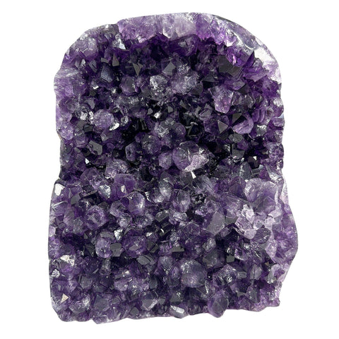Natural Deep Purple Amethyst Cut Base Geode Crystal Cluster for Home Decor, Healing Stone, Display Piece 10-0147