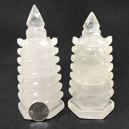 Clear Quartz Pagoda Towers Wholesale - Gem Avenue