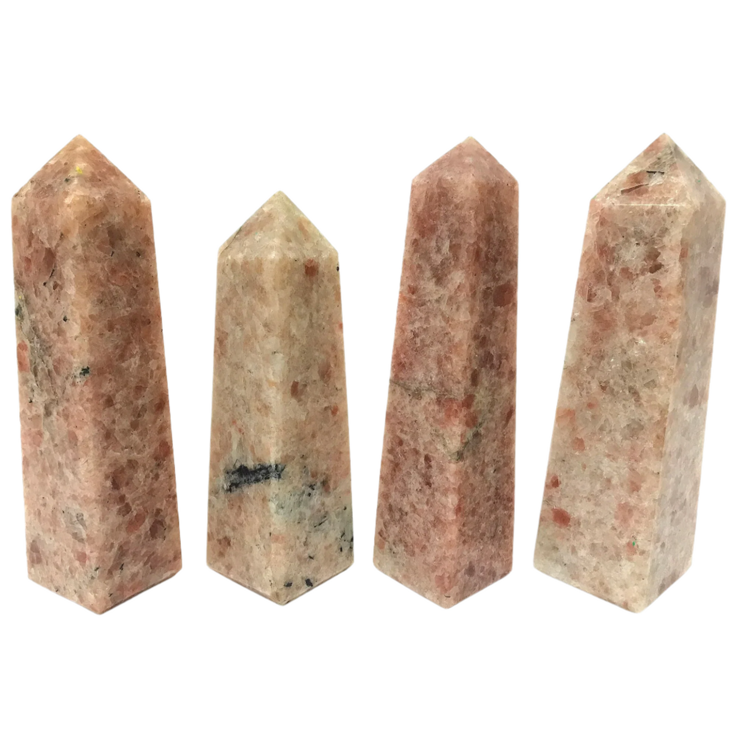 Natural Sunstone Obelisk Polished Tower Point for Enhancing Energy and Decorative Purpose - 12-0134