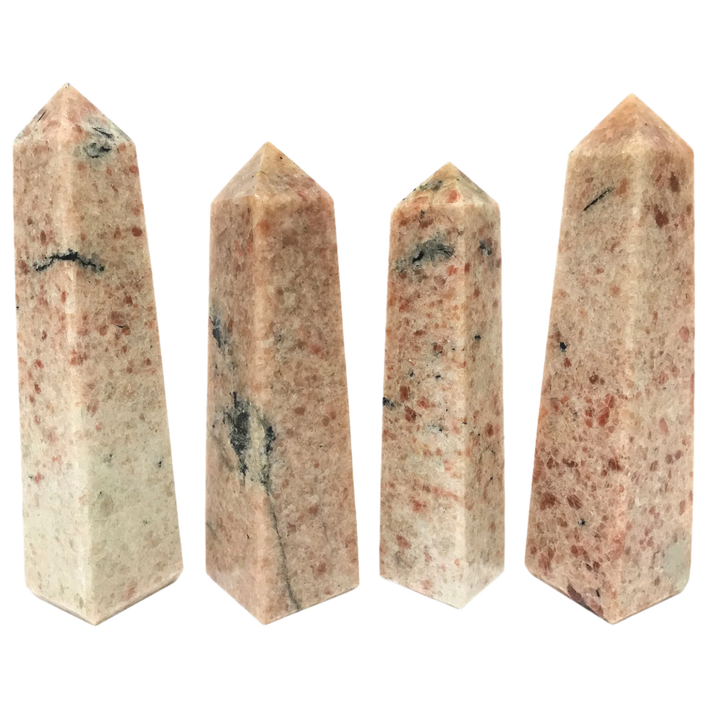 Polished Sunstone Obelisk Tower Point Unique Crystal for Home Décor - 12-0136