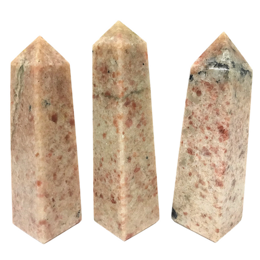 Self-Standing Natural Sunstone Obelisk Tower Point for Home Decor, and Unique Crystal Collection - 12-0137