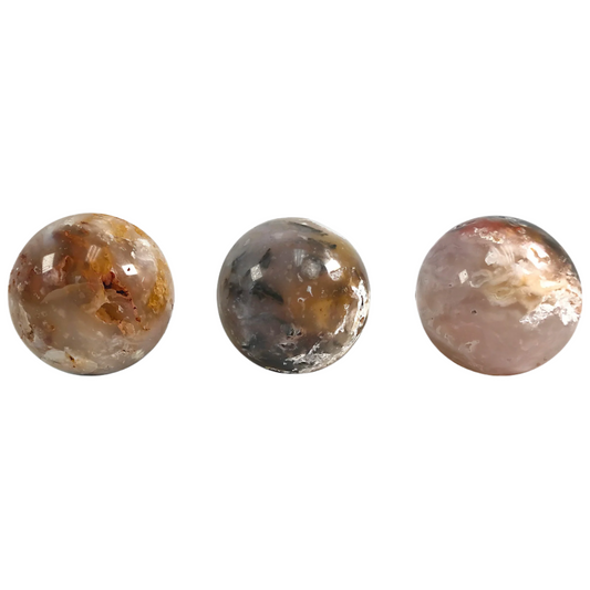 Polished Pink Dendritic Agate Sphere Ball, Unique Natural Crystal Stone Display Piece for Collectors, Home Accent, or Decorative Centerpiece