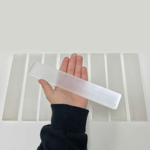 Natural Selenite Stick Polished Flat 8