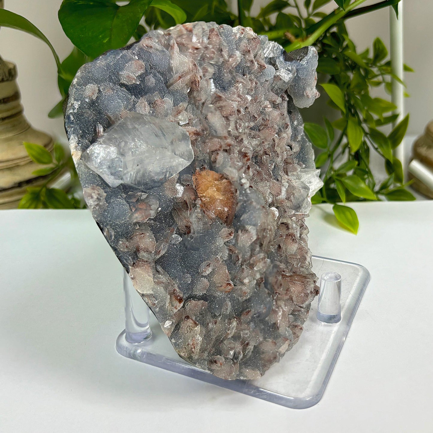Natural Apophyllite Heulandite Stilbite Mineral Specimen, Raw Crystal Cluster for Healing, Meditation, Energy Work, Home Décor & Collectors