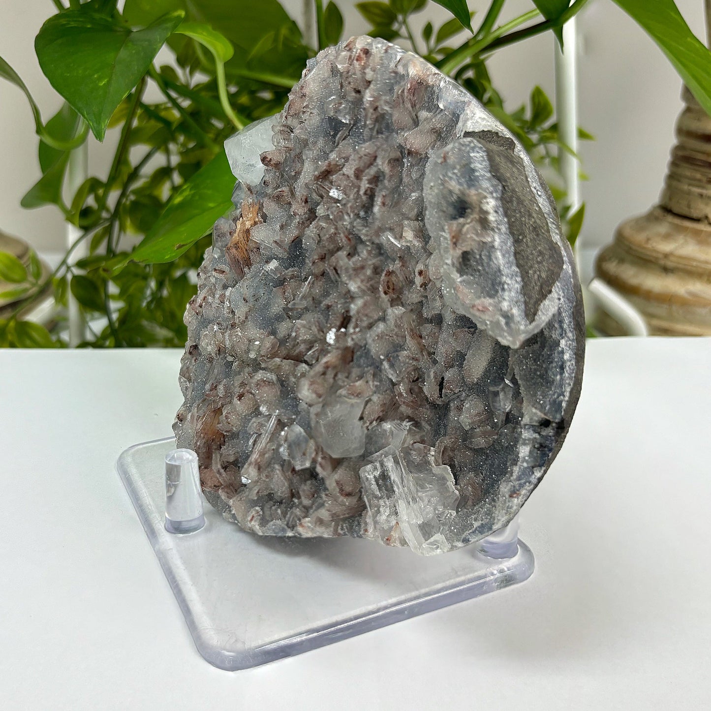 Natural Apophyllite Heulandite Stilbite Mineral Specimen, Raw Crystal Cluster for Healing, Meditation, Energy Work, Home Décor & Collectors