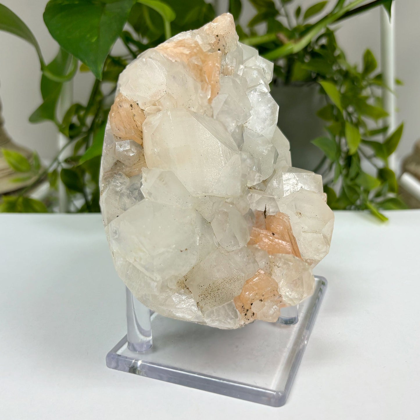 Rare and Stunning Natural Apophyllite Heulandite Mineral Specimen,  Perfect for Collectors, Crystal Enthusiasts, and Home Decor Enthusiasts Alike