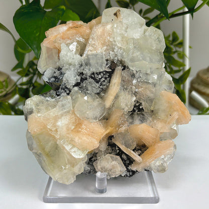 Stunning Natural Apophyllite Chalcedony Heulandite Mineral Specimen, Unique Crystal Cluster for Collectors or Decor