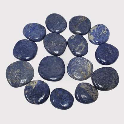 Dumortierite Worry Stone Thumb Indent Wholesale - Gem Avenue