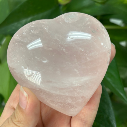 Rose Quartz Heart from Madagascar – Hand-Carved Stone - RSH185