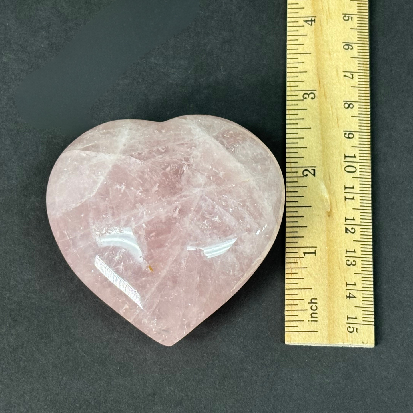 Rose Quartz Heart from Madagascar – Hand-Carved Stone - RSH185